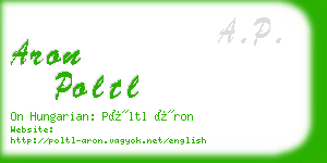 aron poltl business card